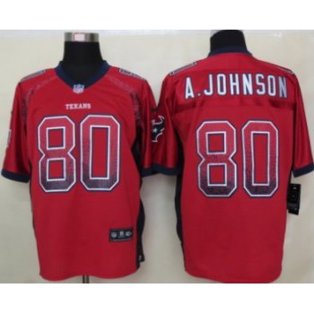 Nike Houston Texans #80 Andre Johnson Drift Fashion Red Elite Jersey