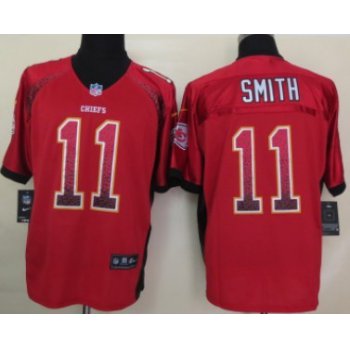 Nike Kansas City Chiefs #11 Alex Smith Drift Fashion Red Elite Jersey