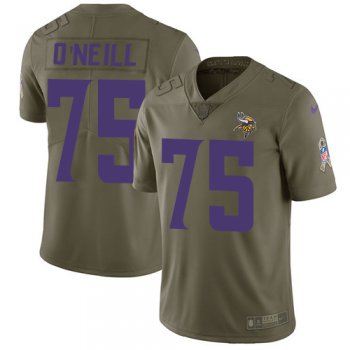 Nike Minnesota Vikings #75 Brian O'Neill Olive Men's Stitched NFL Limited 2017 Salute To Service Jersey