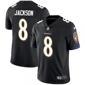 Nike Baltimore Ravens #8 Lamar Jackson Black Alternate Men's Stitched NFL Vapor Untouchable Limited Jersey