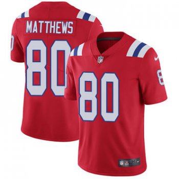 Nike New England Patriots #80 Jordan Matthews Red Alternate Men's Stitched NFL Vapor Untouchable Limited Jersey