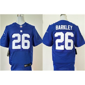 Nike New York Giants #26 Saquon Barkley Royal 2018 NFL Draft Pick Elite Jersey