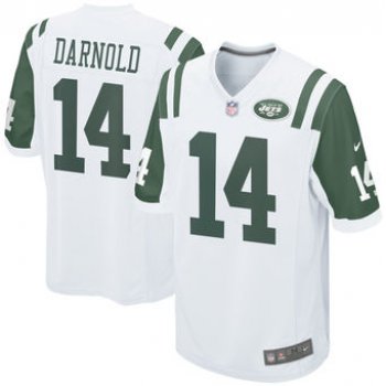 Nike New York Jets #14 Sam Darnold White 2018 NFL Draft Pick Elite Jersey