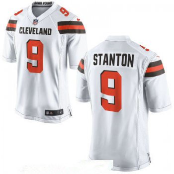 Men's Cleveland Browns #9 Drew Stanton White Road Stitched NFL Nike Game Jersey