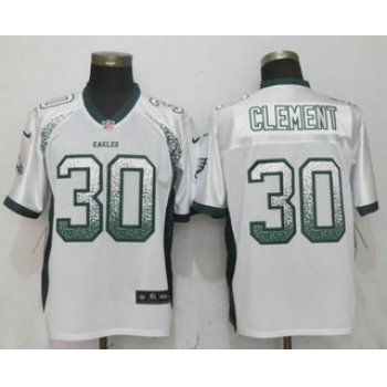 Men's Philadelphia Eagles #30 Corey Clement White Drift Stitched NFL Nike Fashion Jersey