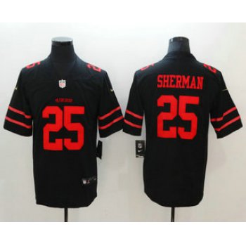 Men's San Francisco 49ers #25 Richard Sherman Black 2017 Vapor Untouchable Stitched NFL Nike Limited Jersey