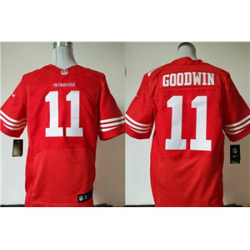 Nike San Francisco 49ers #11 Marquise Goodwin Red Team Color Men's Stitched NFL Elite Jersey