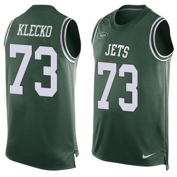Men's New York Jets #73 Joe Klecko Green Hot Pressing Player Name & Number Nike NFL Tank Top Jersey
