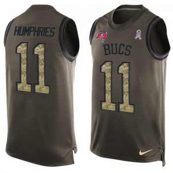 Men's Tampa Bay Buccaneers #11 Adam Humphries Green Salute to Service Hot Pressing Player Name & Number Nike NFL Tank Top Jersey