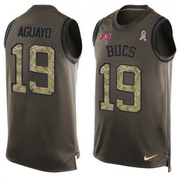 Men's Tampa Bay Buccaneers #19 Roberto Aguayo Green Salute to Service Hot Pressing Player Name & Number Nike NFL Tank Top Jersey