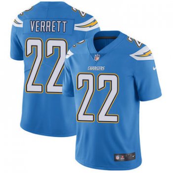 Nike San Diego Chargers #22 Jason Verrett Electric Blue Alternate Men's Stitched NFL Vapor Untouchable Limited Jersey