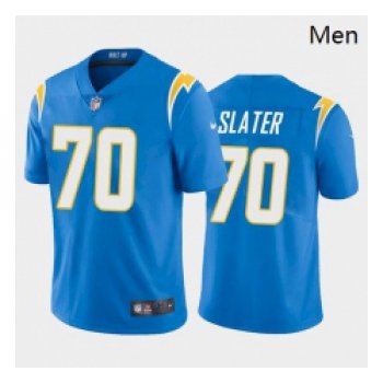 Men Los Angeles Chargers #70 Rashawn Slater White Blue 2021 Draft Jersey