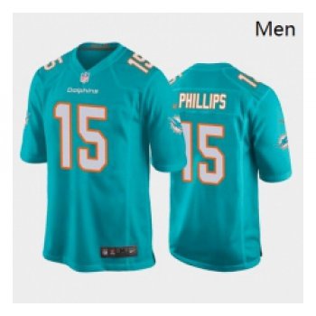 Men Miami Dolphins #15 Jaelan Phillips Aqua 2021 Draft Jersey