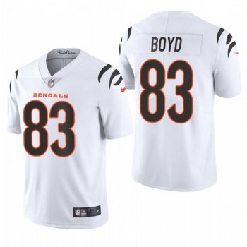 Men's Cincinnati Bengals #83 Tyler Boyd 2021 New White Vapor Untouchable Limited Stitched Jersey