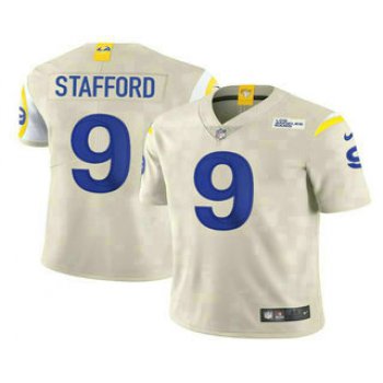 Men's Los Angeles Rams #9 Matthew Stafford Cream 2021 NEW Vapor Untouchable Stitched NFL Nike Limited Jersey