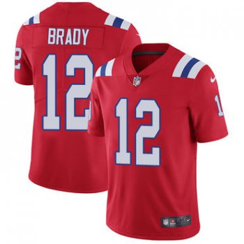Nike New England Patriots #12 Tom Brady Red Alternate Men's Stitched NFL Vapor Untouchable Limited Jersey