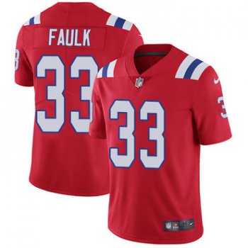 Nike New England Patriots #33 Kevin Faulk Red Alternate Men's Stitched NFL Vapor Untouchable Limited Jersey