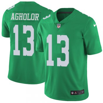 Nike Philadelphia Eagles #13 Nelson Agholor Green Men's Stitched NFL Limited Rush Jersey