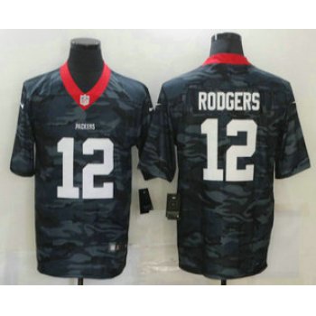 Men's Green Bay Packers #12 Aaron Rodgers 2020 Camo Limited Stitched Nike NFL Jersey