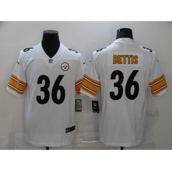 Men's Pittsburgh Steelers #36 Jerome Bettis White 2017 Vapor Untouchable Stitched NFL Nike Limited Jersey