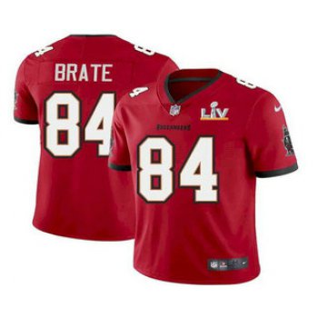 Men's Tampa Bay Buccaneers #84 Cameron Brate Red 2021 Super Bowl LV Limited Stitched NFL Jersey