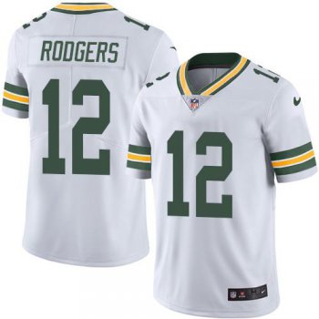 Nike Green Bay Packers #12 Aaron Rodgers White Men's Stitched NFL Vapor Untouchable Limited Jersey