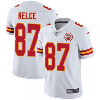 Nike Kansas City Chiefs #87 Travis Kelce White Men's Stitched NFL Vapor Untouchable Limited Jersey