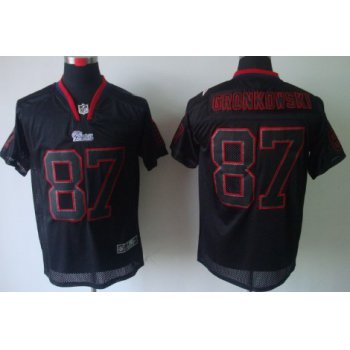 Nike New England Patriots #87 Rob Gronkowski Lights Out Black Elite Jersey
