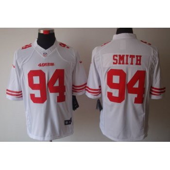 Nike San Francisco 49ers #94 Justin Smith White Limited Jersey