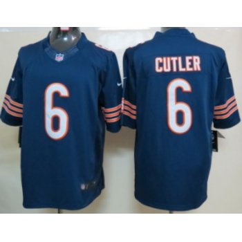 Nike Chicago Bears #6 Jay Cutler Blue Limited Jersey