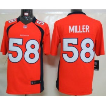 Nike Denver Broncos #58 Von Miller Orange Limited Jersey