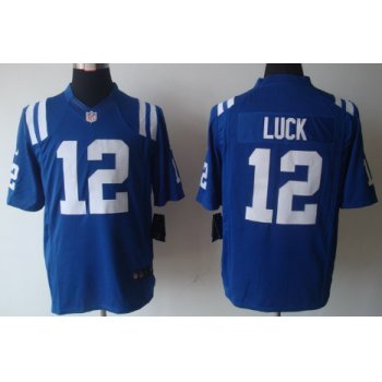 Nike Indianapolis Colts #12 Andrew Luck Blue Limited Jersey
