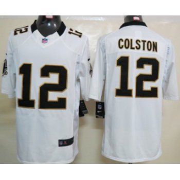Nike New Orleans Saints #12 Marques Colston White Limited Jersey