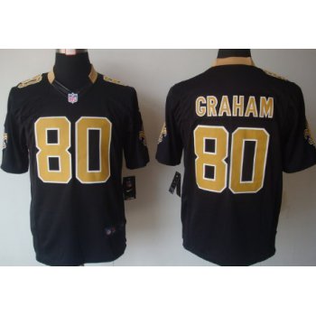 Nike New Orleans Saints #80 Jimmy Graham Black Limited Jersey