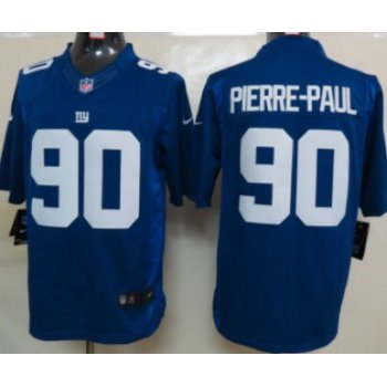 Nike New York Giants #90 Jason Pierre-Paul Blue Limited Jersey