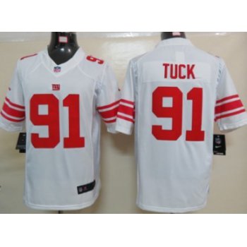 Nike New York Giants #91 Justin Tuck White Limited Jersey
