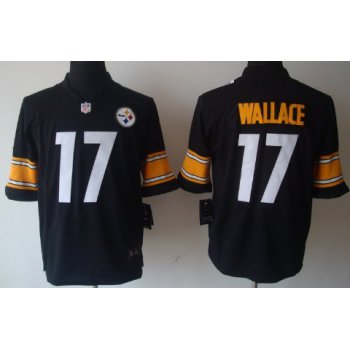 Nike Pittsburgh Steelers #17 Mike Wallace Black Limited Jersey
