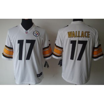Nike Pittsburgh Steelers #17 Mike Wallace White Limited Jersey