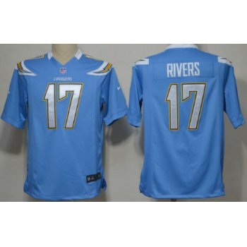Nike San Diego Chargers #17 Philip Rivers Light Blue Game Jersey