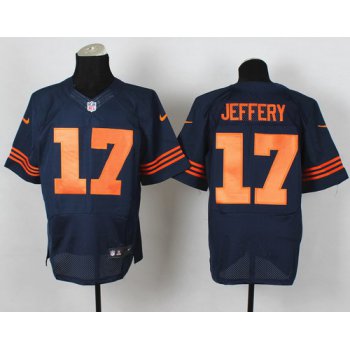 Nike Chicago Bears #17 Alshon Jeffery Blue With Orange Elite Jersey