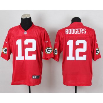 Nike Green Bay Packers #12 Aaron Rodgers 2014 QB Red Elite Jersey
