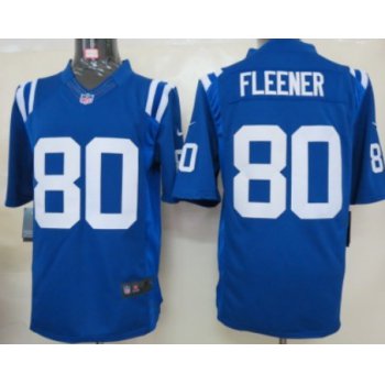 Nike Indianapolis Colts #80 Coby Fleener Blue Limited Jersey