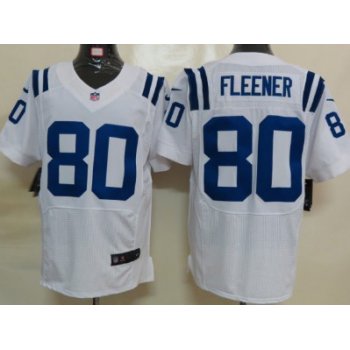Nike Indianapolis Colts #80 Coby Fleener White Elite Jersey