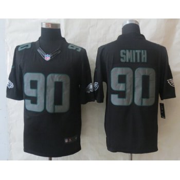 Nike Philadelphia Eagles #90 Marcus Smith Black Impact Limited Jersey