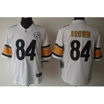 Nike Pittsburgh Steelers #84 Antonio Brown White Limited Jersey