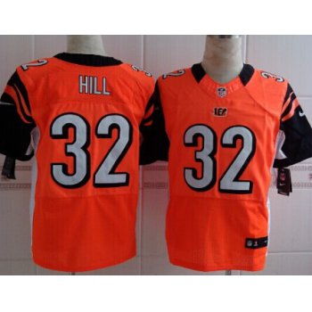 Nike Cincinnati Bengals #32 Jeremy Hill Orange Elite Jersey