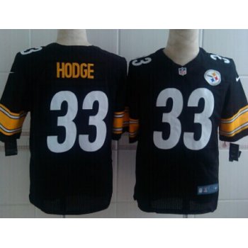 Nike Pittsburgh Steelers #33 Merril Hodge Black Elite Jersey