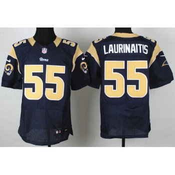 Nike St. Louis Rams #55 James Laurinaitis Navy Blue Elite Jersey