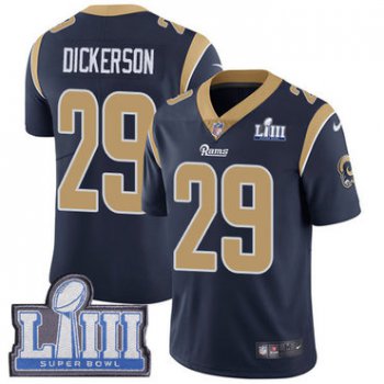 #29 Limited Eric Dickerson Navy Blue Nike NFL Home Youth Jersey Los Angeles Rams Vapor Untouchable Super Bowl LIII Bound