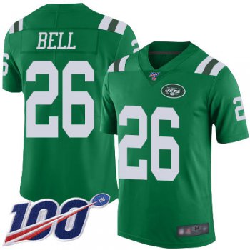 Jets #26 Le'Veon Bell Green Men's Stitched Football Limited Rush 100th Season Jersey